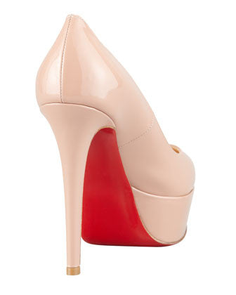 Christian Louboutin - Bianca Almond-Toe Platform Red Sole Pump - Shark Tank Taiwan 歐美時尚生活網