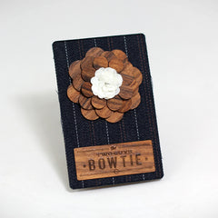 THE TWO GUYS BOW TIE Lapel Flower - New Haven<br/>手工木製胸花 - 天堂 - Shark Tank Taiwan 