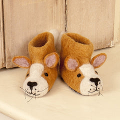 SEW HEART FELT Prince the Corgi Children's Slippers</br>放牧小羊羊毛氈鞋 - 柯基犬 (童鞋) - Shark Tank Taiwan 