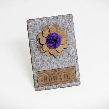 THE TWO GUYS BOW TIE Lapel Flower - Detroit<br/>手工木製胸花 - 底特律 - Shark Tank Taiwan 