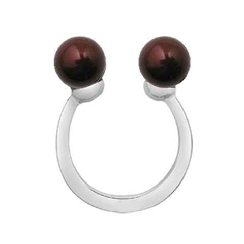 RIO DE JANEIRO - Ring - Silver with 8 Maroon