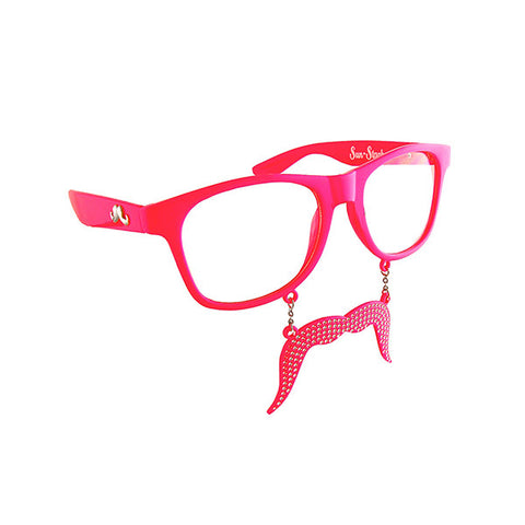 SUN-STACHES Party Glasses<br/>百變派對創意眼鏡 - 粉紅水鑽 - Shark Tank Taiwan 