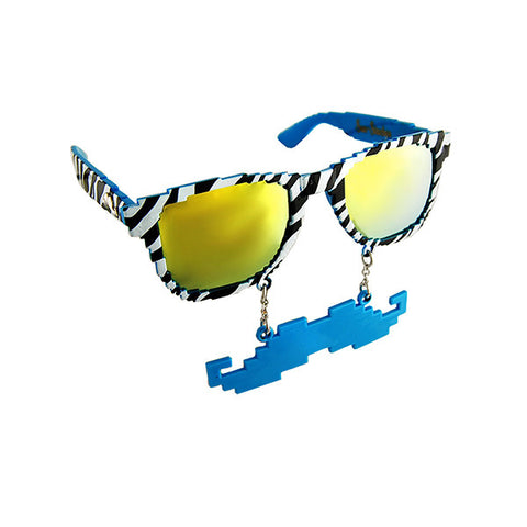SUN-STACHES Party Glasses<br/>百變派對創意眼鏡 - 藍鬍子條紋樂高