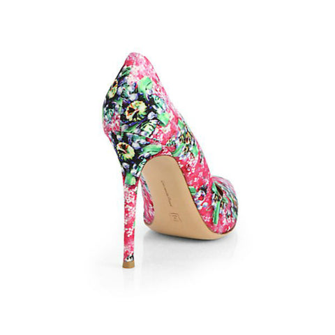 Mary Katrantzou - Satin Floral-Print Pumps - Shark Tank Taiwan 