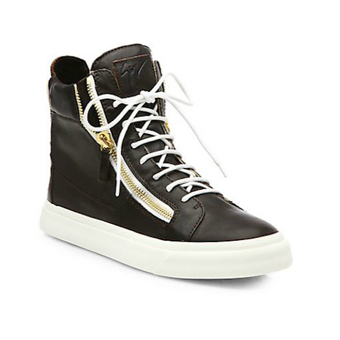 Giuseppe Zanotti - Double Zip Leather High-Top Sneakers