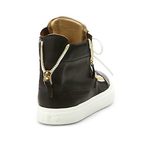 Giuseppe Zanotti - Double Zip Leather High-Top Sneakers - Shark Tank Taiwan 