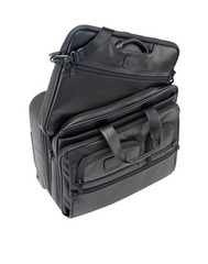 Tumi - Alpha Deluxe Wheeled Leather Brief with Laptop Case - Shark Tank Taiwan 