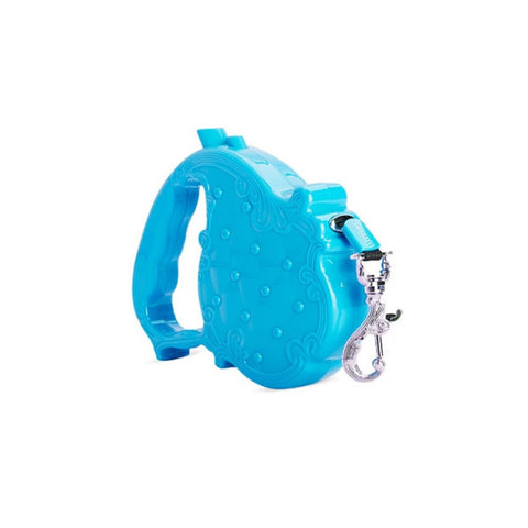 Chrome Bones - Luxtrac Noir Classic Retractable Leash / Turquoise - Shark Tank Taiwan 