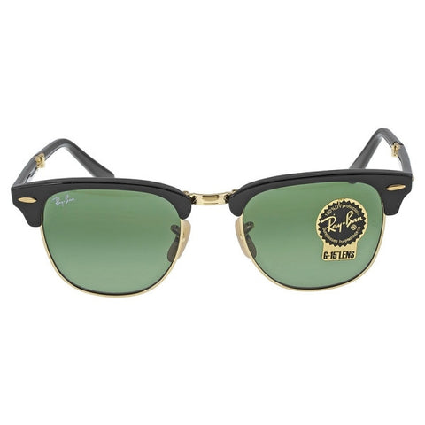 RAY BAN Folding Clubmaster Black - Green 51mm Sunglasses - Shark Tank Taiwan 