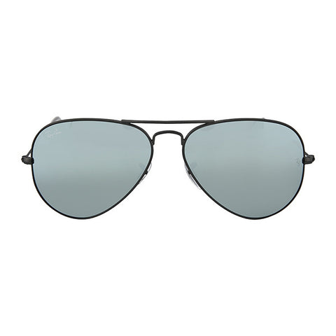 RAY BAN -  Large Aviator Sunglasses, Gunmetal with Green Mirrored Lenses