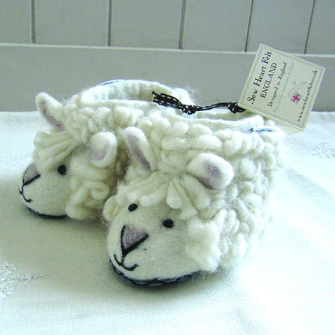 SEW HEART FELT Shirley Sheep Children's Slippers</br>放牧小羊羊毛氈鞋 - 雪莉羊 (童鞋) - Shark Tank Taiwan 