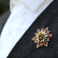 THE TWO GUYS BOW TIE Lapel Flower - Williamsburg<br/>手工木製胸花 - 威廉姆斯 - Shark Tank Taiwan 