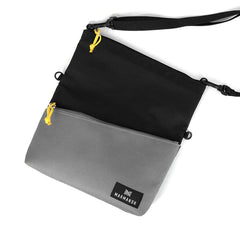 MARMANSK Lovozero<br/>超薄輕便摺疊隨身側背包 - Black & Grey