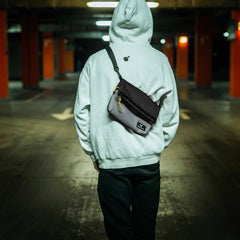 MARMANSK Lovozero<br/>超薄輕便摺疊隨身側背包 - Black & Grey