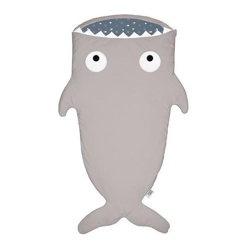 BABY BITES<br/>純棉兒童多功能睡袋 (輕量型) - 卡其灰 藍底