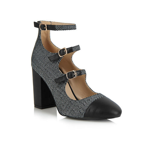 YULL SHOES Battersea Buckles Block Heels<br/>巴特西扣帶式高跟鞋 (共3色) - Shark Tank Taiwan 