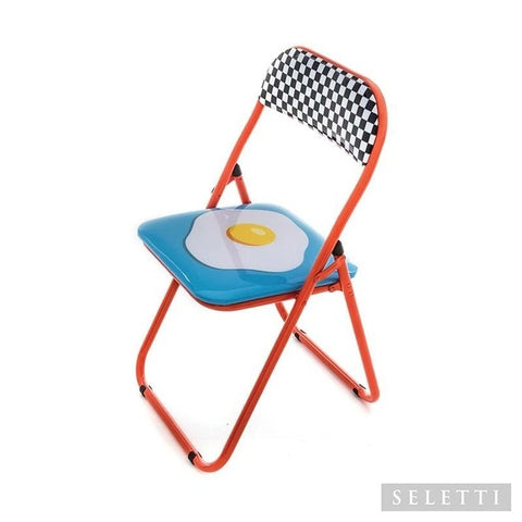 SELETTI<BR/>普普風折疊椅 - 雞蛋