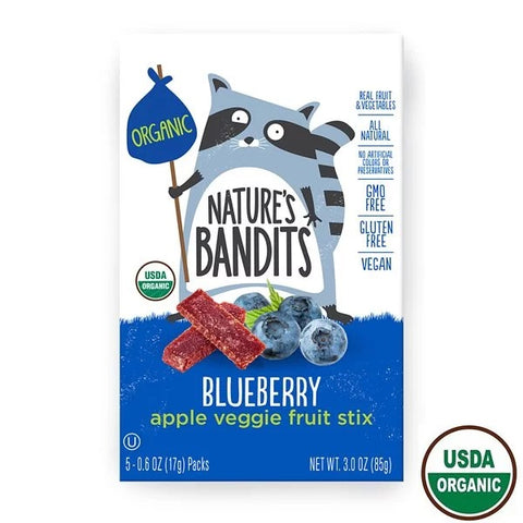 NATURE'S BANDITS<BR/>有機水果條 - 藍莓風味 (5包/盒)