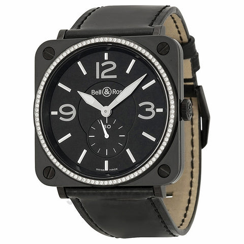 Bell and Ross - Aviation Black Dial Diamond Unisex Watch BRS-BLKD-CER-PHT (38% off)