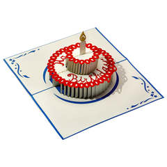 LOVEPOP Birthday Cake 3D card<br>生日卡片－雙層蛋糕 - Shark Tank Taiwan 