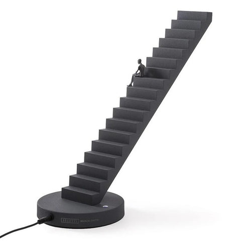 SELETTI<BR/>階梯小人造型桌燈 - 黑