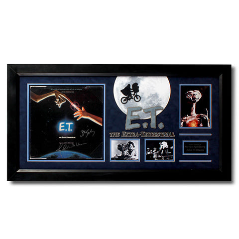 E.T. Autographed Photo<br/>ET 電影雷射 LP 封面 (導演史蒂芬史匹柏及音樂創作鬼才約翰、威廉斯親筆簽名)