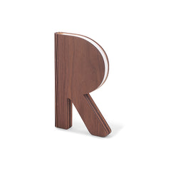 GINGKO<br/>木質 LED 字母 R 造型桌燈 (共2色)