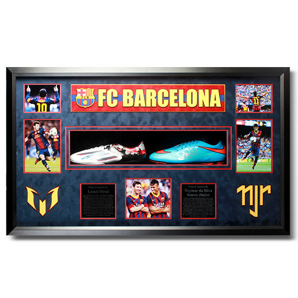 FC Barcelona Autographed Shoe<br/>西甲巴塞隆納隊-梅西、內馬爾簽名球鞋 - Shark Tank Taiwan 