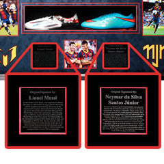 FC Barcelona Autographed Shoe<br/>西甲巴塞隆納隊-梅西、內馬爾簽名球鞋 - Shark Tank Taiwan 