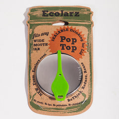 ECOJARZ PopTop<br/>不鏽鋼防漏飲料杯蓋 - 寬口 (共4色)