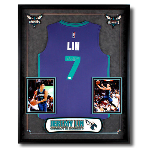 NBA Jeremy Lin Autographed Jersey - Hornets<br/>林書豪黃蜂隊簽名球衣