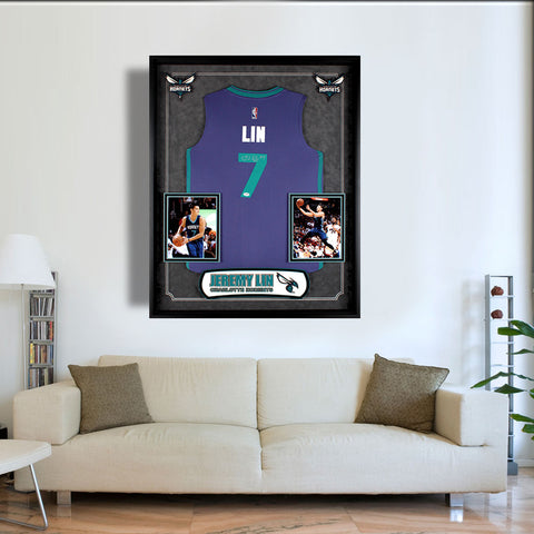 NBA Jeremy Lin Autographed Jersey - Hornets<br/>林書豪黃蜂隊簽名球衣 - Shark Tank Taiwan 