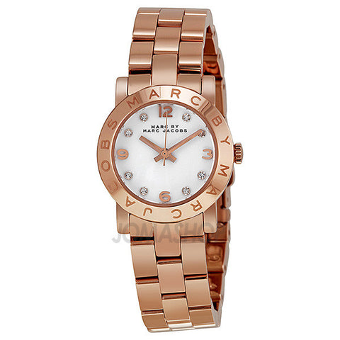 Marc Jacobs - Mini Amy White Dial Rose Gold-tone Stainless Steel Ladies Watch MBM3078 (20% off)