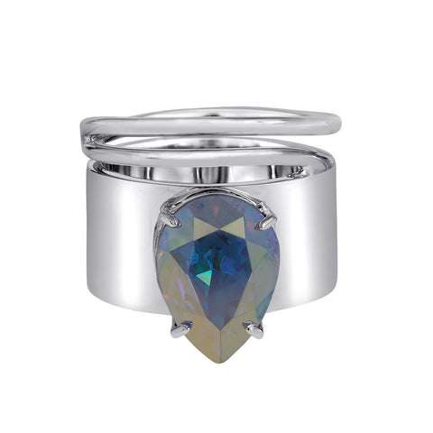 Lightening Bug - Ring - Silver with Multicolor
