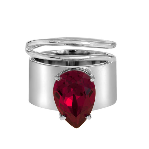 Lightening Bug - Ring - Silver with Siam