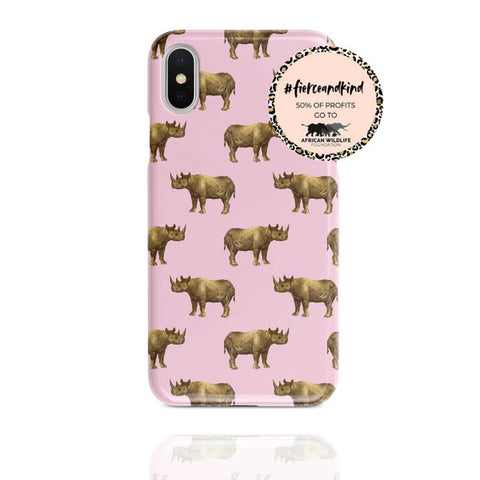 COCONUT LANE #FIERCEANDKIND - Rhino Phone Case<br/>犀牛手機殼