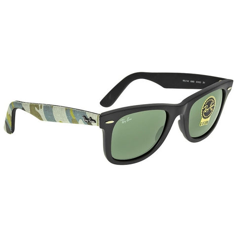 RAY BAN - Original Wayfarer Matt Black and Green plastic frame 50mm - Shark Tank Taiwan 