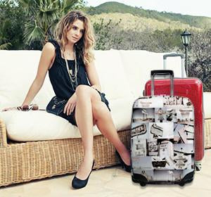SUITSUIT Suitcase Cover<br/>行李箱保護套 - 環遊世界款（灰色） - Shark Tank Taiwan 