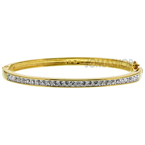 Swarovski - Channel-Set Gold-Plated Bangle 956714 (30% off) - Shark Tank Taiwan 