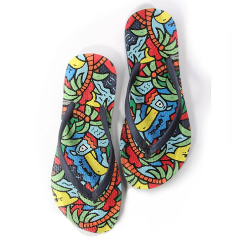 JOY & MARIO<br/>聯名設計師款夏日夾腳拖 - 深藍 - Shark Tank Taiwan 