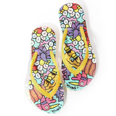 JOY & MARIO<br/>聯名設計師款夏日夾腳拖 - 黃 - Shark Tank Taiwan 