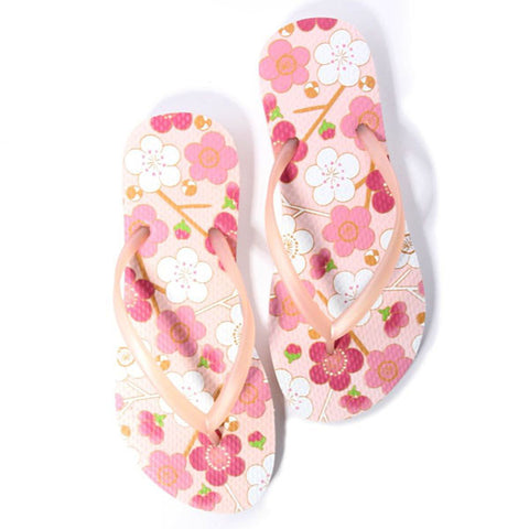 JOY & MARIO<br/>日系東瀛風花漾夾腳拖 - 粉紅 - Shark Tank Taiwan 